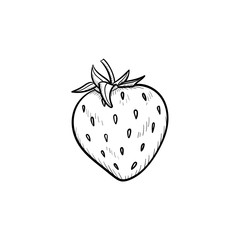 Poster - Vector hand drawn Strawberry outline doodle icon