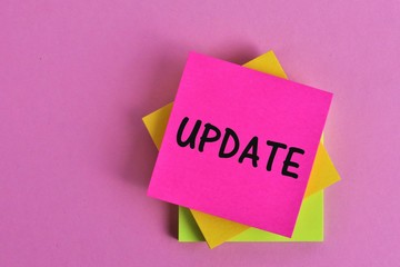 an concept image of a update note