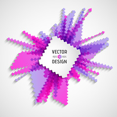 Aufkleber - Abstract White Text Design Box on Zigzag Line Pattern