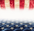 American flag. Usa Flag. Abstract perspective background of stripes and strars with american symbol -  Flag.