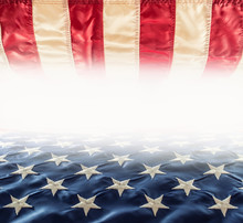 American Flag. Usa Flag. Abstract Perspective Background Of Stripes And Strars With American Symbol -  Flag.