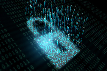 Aufkleber - digital padlock background