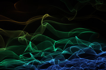 Poster - Creative digital wave backdrop