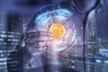 Poster - Cryptocurrency and e-commerce concept