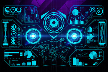 Fototapete - Digital business screen wallpaper