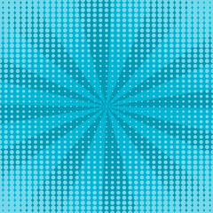 Wall Mural - Blue rays comic pop art retro background