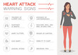 © eveleen007 - heart attack, woman disease symptoms, medical illustration