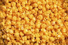 Golden Cheese Popcorn Food Background