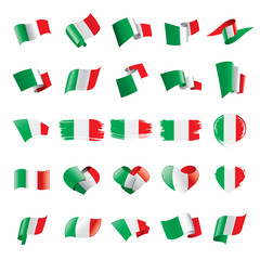 Wall Mural - Italy flag, vector illustration