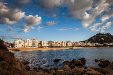 Canvas Print - Blanes Town Seaside Resort On Costa Brava In Spain