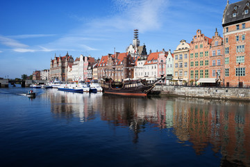 Wall Mural - Gdansk City River View in Poland