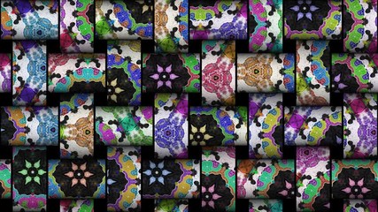 Wall Mural - kaleidoscopic vj seamless loop
