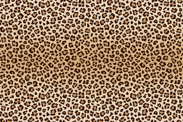 Wall Mural - Animal leopard brown beige texture. Vector