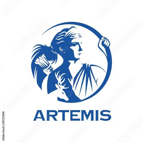Fotomural greek goddess Artemis illustration