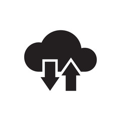 Poster - cloud download upload icon illustration