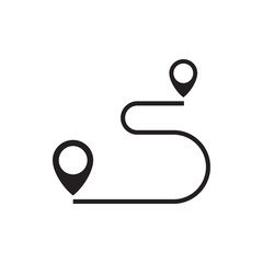Poster - distance icon illustration