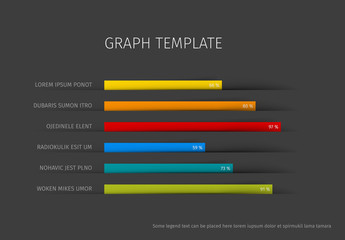 Wall Mural - Vector column horizontal graph template