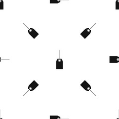 Poster - Blank black tag pattern seamless black
