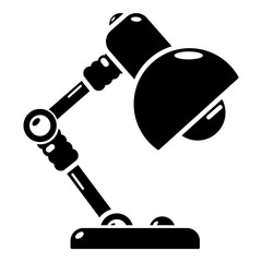 Poster - Table lamp icon, simple black style