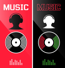 Sticker - Music banner or flyer design