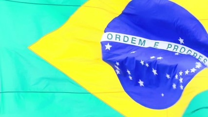 Poster - Bandeira do Brasil ao vento.