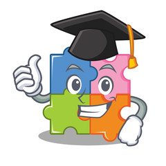 Poster - Graduation puzzle character cartoon style