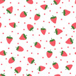 cute background with strawberries