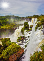 Sticker - The waterfalls erupts clouds of water