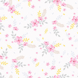 Fototapeta Dziecięca - Seamless floral pattern vector illustration.