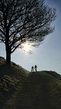 Cyclists On The Malvern Hills Worcestershire