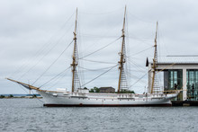 Old Sailing Ship At Port In Sweden
