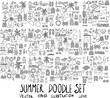 © veekicl - Set of Summer illustration Hand drawn doodle Sketch line vector scribble eps10