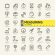 Measuring, measure elements - minimal thin line web icon set. Outline icons collection. Simple vector illustration.