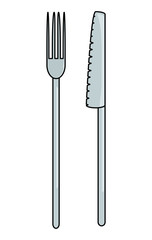 Poster - fork and knife icon