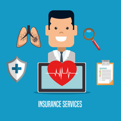 Canvas Print - health insurance service concept