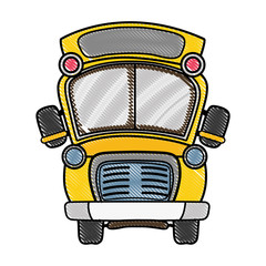 Canvas Print - grated school bus transportation to education travel