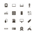 © Valentyna - Hardware icons. Perfect black pictogram on white background. Flat simple vector icon.