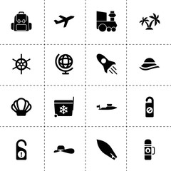 Canvas Print - Travel icons. vector collection filled travel icons