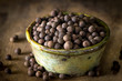 Allspice on rustic background