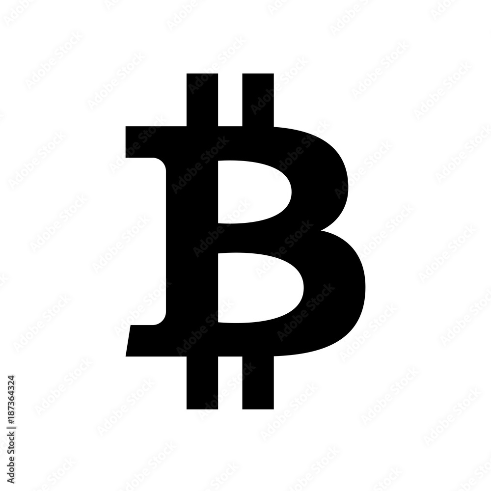 Bitcoin icon. Black, minimalist icon isolated on white background. Crypto  currency simple silhouette. Web site page and mobile app design vector  element. 스톡 벡터 | Adobe Stock