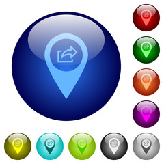 Sticker - Export GPS map location color glass buttons