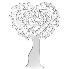 A tree of hearts on white background