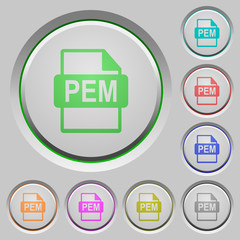 Sticker - PEM file format push buttons