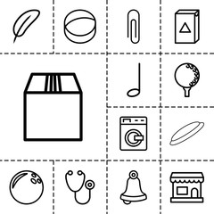 Wall Mural - Single icons. set of 13 editable outline single icons