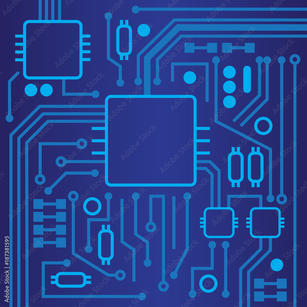 vector of digital technology circuit board Stock Vector | Adobe Stock