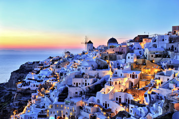 Wall Mural - Oia Village at Sunset on Santorini Island Greece