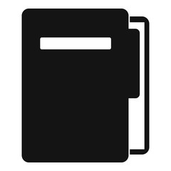 Poster - File folder icon, simple style