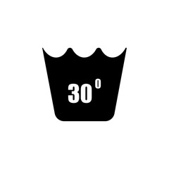 Poster - machine wash at 30 degrees icon. wash elements. premium quality graphic design icon. simple love ico