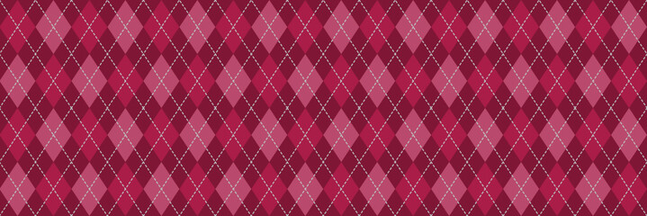 Wall Mural - Red and Pink Argyle Banner