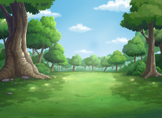 Poster - background for jungle and natural at daytime.